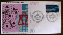 DECLARATION UNIVERSELLE DES DROITS DE L HOMME France Yvert 2559 FDC - Andere & Zonder Classificatie