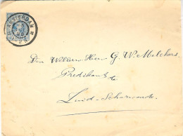 1896 Envelop G6  Van Amsterdam Naar Zuid-Scharwoude (kl.rond) Van 13 JUL 96 - Briefe U. Dokumente