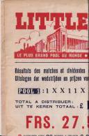 BELGIQUE :  1947.-1948:2 Feuilles:Résutats Des Pronostiques De Football:LITTLEWOODS - Srang´s. - Sport En Toerisme