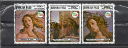 BURKINA FASO :  Peinture - Tableaux De BOTTICELLI -  - "Italia 85" - Exposition Philatélique à Rome - - Burkina Faso (1984-...)