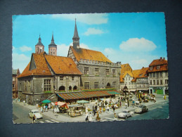 Germany: GÖTTINGEN - Rathaus, Markt, Alte Auto Volkswagen - City Hall, Market, Old Car - Posted 1960s - Goettingen