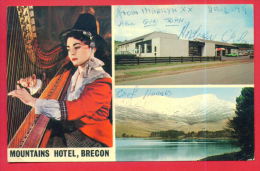 163115 / BRECON - MUSIC WOMAN Harp Harpe Harfe , MONTAINS HOTEL ,  NEUADD RESERVOIR AND PEN Y FAN  - Great Britain - Breconshire