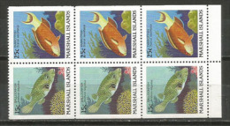 Poissons Des îles Marshall. Roulettes  6 T-p Neufs **. Yv. Nr 194/95 - Marshallinseln