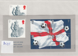 Great Britain 2002, Soccer, World Cup, MNH, B0243 - 2002 – South Korea / Japan