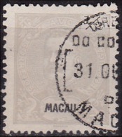 MACAU - 1898, D. Carlos I,  1/2 A.  D. 12 3/4    (o)  MUNDIFIL Nº 78c - Usati