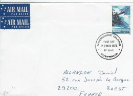 11077  MACQUARIE ISLAND - AUSTRALIAN ANTARTIC - FIRST DAY - 29 NOV 1973 - Lettres & Documents