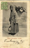 TUNISIE - GHARDIMAOU A TUNIS 2 JUILLET 1905 - CARTE POSTALE PETIT PORTEFAIX ARABE - FROISSURES ET DECHIRURES. - Lettres & Documents