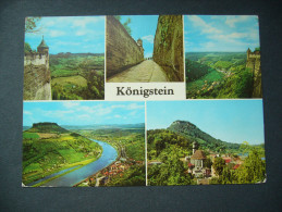 Germany: KÖNIGSTEIN - DDR - Festungsaufgang. Bielatal. Elbe Und Lilienstein. Stadt Und Festung - Posted 1981 - Koenigstein (Saechs. Schw.)