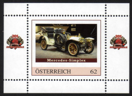 ÖSTERREICH 2011 ** Mercedes Simplex - PM Personalized Block MNH - Personnalized Stamps