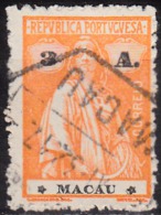 MACAU - 1924, Ceres. Novas Cores E Valores, 3 A.  (lll-lV)  P. Liso Pont. Vertical,  D.12 X 11 1/2  (o)  MUNDIFIL Nº 248 - Oblitérés