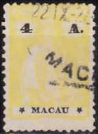 MACAU -1924, Ceres. Novas Cores E Valores, 4 A.  Papel Liso (ll-ll),  D. 12 X 11 1/2  (o)  MUNDIFIL Nº 249a - Gebraucht