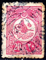 TURKEY 1909 Turkish Inscription -   20pa. - Red   FU  SOME RUST CHEAP PRICE - Usati