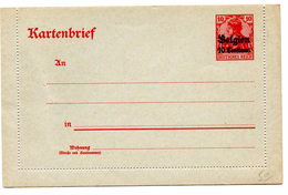 CL_Kartenbrief_1914_Belgium_10 Centimes (**) - Occupation Allemande