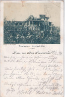 Gruss Aus BAD FREIENWALDE Restaurant Königshöhe 30.5.1898 Vorläufer Machart Nachverwendet - Bad Freienwalde