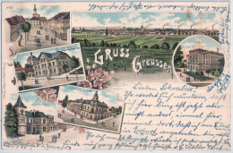 Gruss Aus Greussen Greußen Color Litho Vorläufer 3.1.1894 Markt Post Schützenhaus Hotel Kyffhäüser Kreis - Kyffhäuser