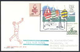 USA 1984 Olympic Games Los Angeles Air Mail Postal Stationery Card Sailing; Stamp Expo Running Liberty Shot Put Cahcet - Summer 1984: Los Angeles
