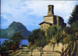 Lugano - Castagnola - La Chiesa Con Il S.salvatore - 45 - Formato Grande Non Viaggiata - Agno