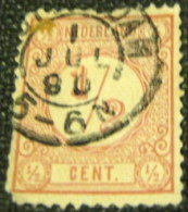 Netherlands 1876 Numeral 0.5c - Used - Oblitérés