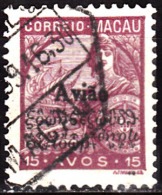 MACAU - 1936,  CORREIO AÉREO - Padrões, Com Sobrecarga, 15 A.   (o)  MUNDIFIL  Nº 6 - Luftpost