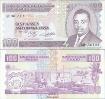 Burundi Pick-Nr: 37c Bankfrisch 2001 100 Francs - Burundi