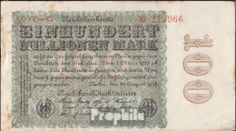 Deutsches Reich Rosenbg: 106p, Wz. Hakensterne, KN 6stellig Rot Bis Braun, FZ Rot, FZ: YZ Stark Gebraucht (IV) 1923 100 - 100 Miljoen Mark