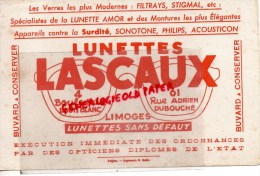 87 - LIMOGES - BUVARD LUNETTES LASCAUX - OPTICIEN- 4 BD LOUIS BLANC-61 RUE ADRIEN DUBOUCHE- SONOTONE- PHILIPS - O