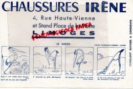 87 - LIMOGES - BUVARD CHAUSSURES IRENE- 4 RUE HAUTE VIENNE - PLACE DE LA MOTTE- LE HERON - Scarpe