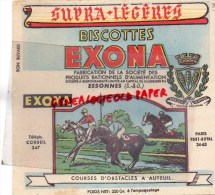 91 - ESSONNES  - BUVARD BISCOTTES EXONA - COURSES OBSTACLES A AUTEUIL- HIPPISME  COURSES HIPPIQUES - Alimentaire