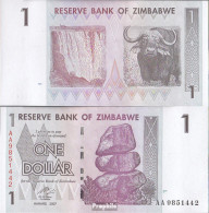 Simbabwe Pick-Nr: 65 Bankfrisch 2008 1 Dollar - Simbabwe