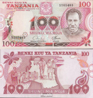 Tansania Pick-Nr: 8a Bankfrisch 1977 100 Shilingi - Tanzania