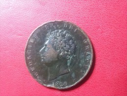 GEOGIUS IV : 1/2 PENNY 1826 - C. 1/2 Penny