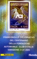 2005 Centenario Dell'ACI - Philatelic Cards