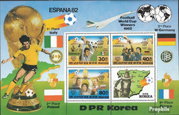 Nord-Korea Block124 (kompl.Ausg.) Postfrisch 1982 Gewinner Der Fußball-WM 82 - Korea, North