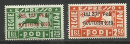 COLONIE ITALIANE EGEO TEDESCA GERMAN 1943 PRO ASSISTENZA EGEO SERIE COMPLETA ESPRESSI SPECIAL DELIVERY COMPLETE SET MNH - Egée (Duitse Bezetting)