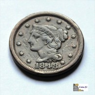 US - 1 Cent - 1848 - Other & Unclassified