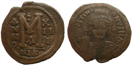 AE Follis - Justinian I (527-565 AD) Byzantine Empire - Byzantinische Münzen