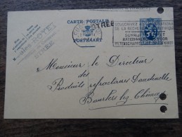 Griffe STREE Sur CP Vers Bourlers  Avec Flamme-obl Charleroi Le 21/12/1931 - Linear Postmarks