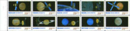1991 USA Space Exploration Stamps Sc#2568-2577 2577a Moon Earth - United States