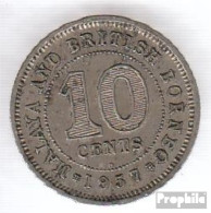 Brit. Malaya Und Nordborneo KM-Nr. : 2 1957 H Sehr Schön Kupfer-Nickel Sehr Schön 1957 10 Cents Elizabeth II. - Kolonies