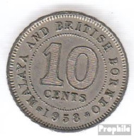 Brit. Malaya Und Nordborneo KM-Nr. : 2 1961 Sehr Schön Kupfer-Nickel Sehr Schön 1961 10 Cents Elizabeth II. - Kolonies
