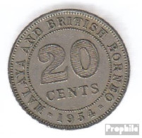Brit. Malaya Und Nordborneo KM-Nr. : 3 1961 Vorzüglich Kupfer-Nickel Vorzüglich 1961 20 Cents Elizabeth II. - Kolonies