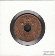 Brit. Ostafrika Und Uganda 33 1952 Stgl./unzirkuliert Bronze Stgl./unzirkuliert 1952 5 Cents George VI. - Colonies