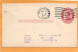 United States 1914 Card Mailed - 1901-20