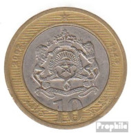 Marokko KM-Nr. : 110 2002 Sehr Schön Bimetall Sehr Schön 2002 10 Dirhams Wappen - Marokko