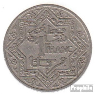 Marokko KM-Nr. : 36 1924 Sehr Schön Nickel Sehr Schön 1924 1 Franc Stern - Marokko