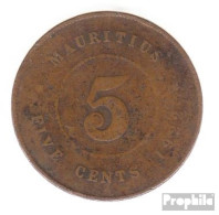 Mauritius KM-Nr. : 14 1922 Sehr Schön Bronze Sehr Schön 1922 5 Cents George V. - Maurice