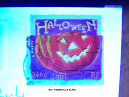 VARIÉTÉS FRANCE  * 2001  N° 3428 HALLOWEEN 13.12.2001  PHOSPHORESCENTE +  LISA  OBLITÉRÉ - Storia Postale