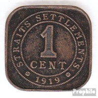 Straits Settlements KM-Nr. : 32 1920 Sehr Schön Bronze Sehr Schön 1920 1 Cent George V. - Colonies