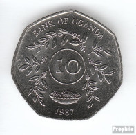 Uganda KM-Nr. : 30 1987 Stgl./unzirkuliert Stahl, Nickel Plattiert Stgl./unzirkuliert 1987 10 Shillings Wappen - Ouganda
