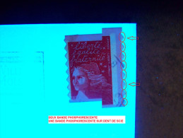 2001  N° 3419  PHOSPHORESCENTE 3  + BARRE DENT DE SCIE PHOSPHORESCENTE TVP ROUGE   OBLITÉRÉ - Lettres & Documents